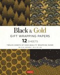 Black &; Gold Gift Wrapping Papers - 12 Sheets