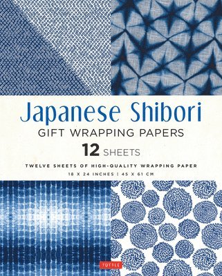 Japanese Shibori Gift Wrapping Papers - 12 Sheets