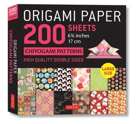 Tuttle Studio - Origami Paper 200 sheets Chiyogami Patterns 6 3/4" (17cm), Häftad