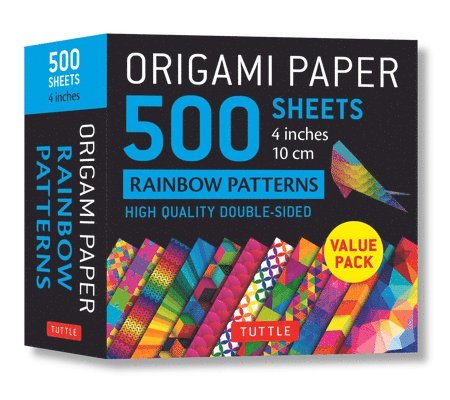 Origami Paper 500 sheets Rainbow Patterns 4" (10 cm)