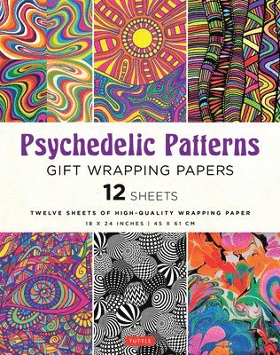 Psychedelic Patterns Gift Wrapping Papers - 12 sheets