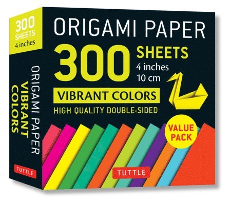 Tuttle Studio - Origami Paper 300 sheets Vibrant Colors 4" (10 cm), Häftad