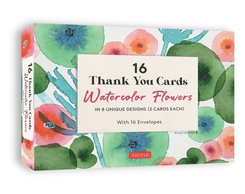 . Tuttle Studio - 16 Thank You Cards Watercolor Flowers, Övrigt