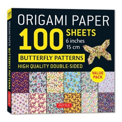 Tuttle Studio - Origami Paper 100 Sheets Butterfly Patterns 6" (15 cm), Häftad