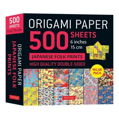 . Tuttle Studio - Origami Paper 500 sheets Japanese Folk Prints 6" (15 cm), Häftad