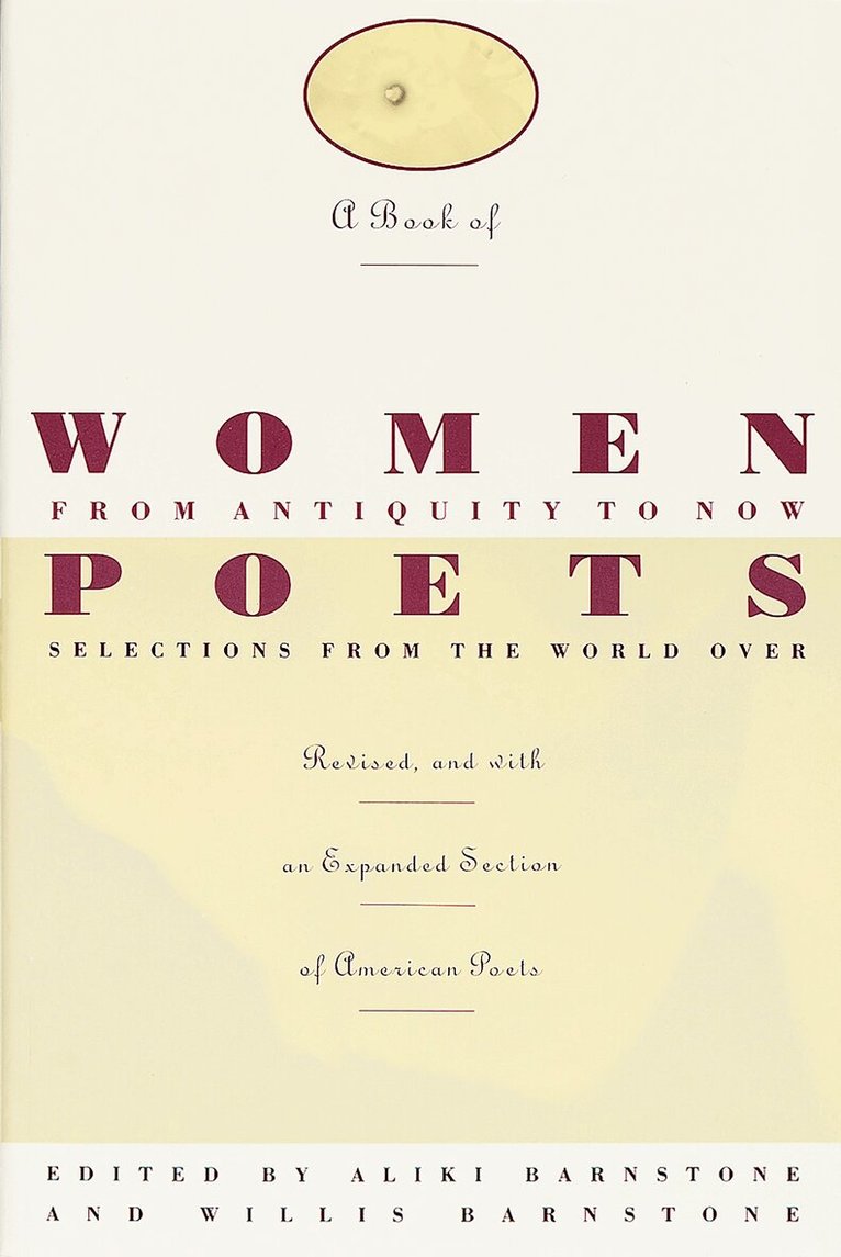 Aliki Barnstone, Willis Barnstone - Book of Women Poets from Antiquity to Now, Häftad