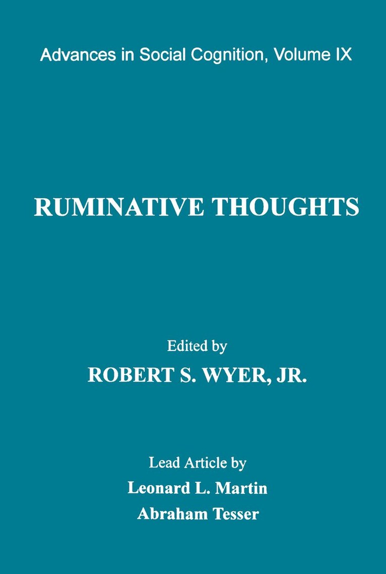 Robert S. Wyer, Jr. - Ruminative Thoughts, Inbunden. Tillgänglighet: Tillfälligt slut