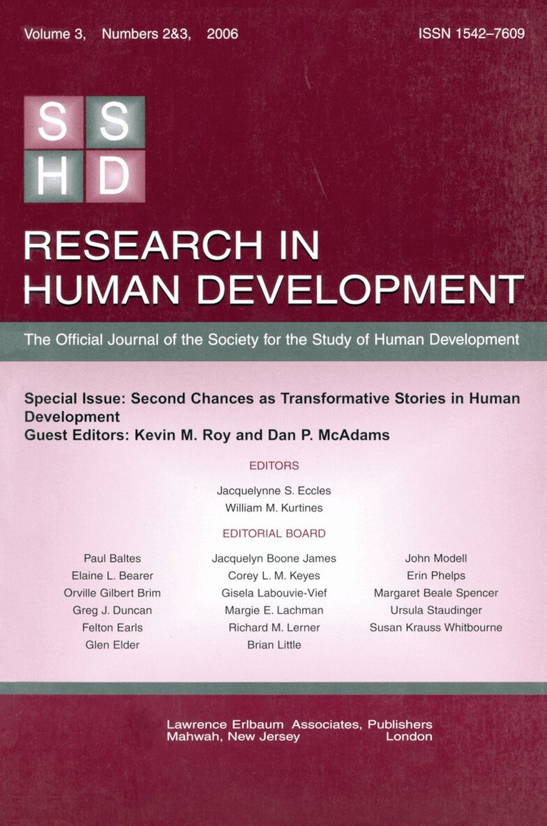 Kevin M. Roy - Second Chances As Transformative Stories Rhd V3 2&3, Häftad. Tillgänglighet: Lägg i varukorg