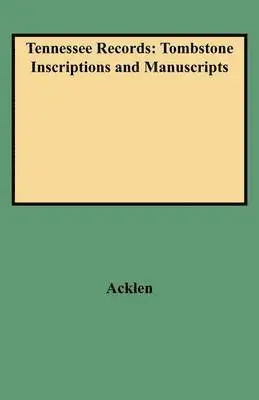 Acklen - Tennessee Records, Häftad. Tillgänglighet: Lägg i varukorg