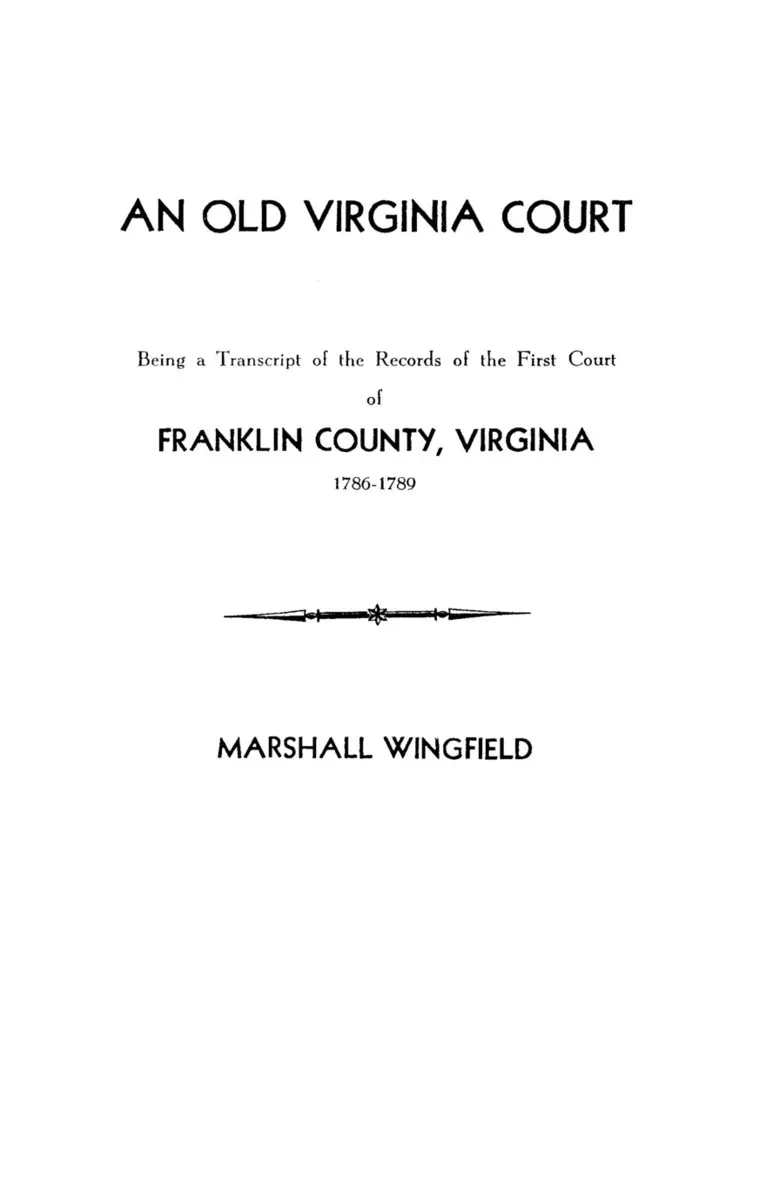 Marshall Wingfield - Old Virginia Court, Häftad. Tillgänglighet: Lägg i varukorg