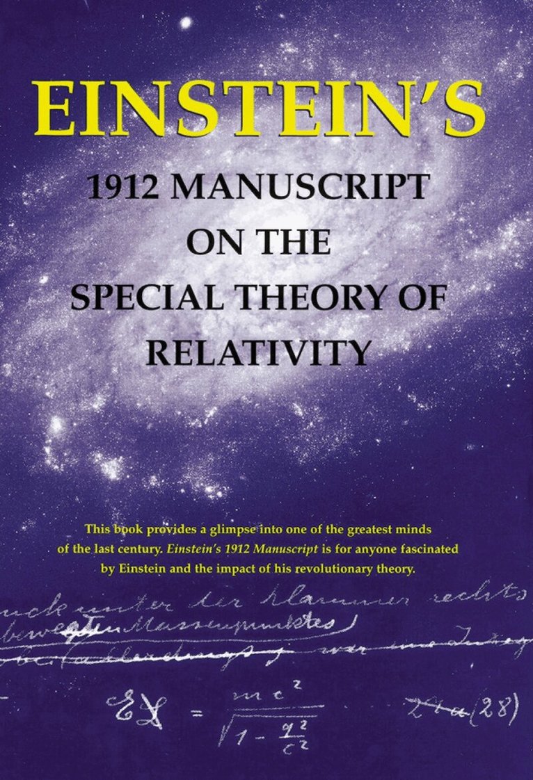 Edmond J. Safra - Einstein's 1912 Manuscript on Theory of Relativity, Häftad. Tillgänglighet: Lägg i varukorg