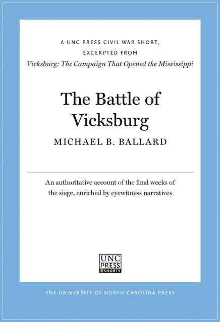 Michael B. Ballard - Battle of Vicksburg, E-bok