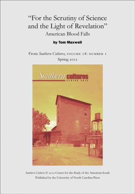 Tom Maxwell - &quote;For the Scrutiny of Science and the Light of Revelation&quote;: American Blood Falls, E-bok