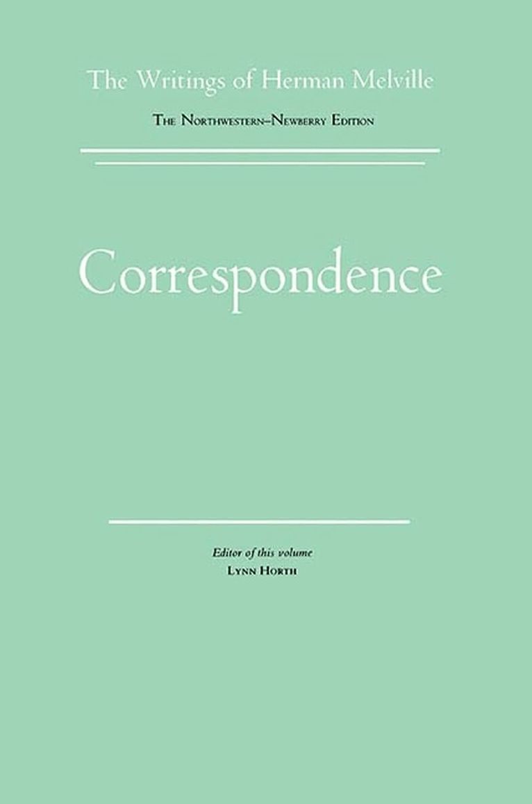 Herman Melville, Harrison Hayford, G. Thoma Tanselle, Hershel Parker - Correspondence, Inbunden. Tillgänglighet: Tillfälligt slut