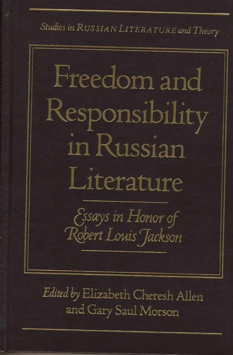 Elizabeth Allen, Gary Saul Morson - Freedom and Responsibility in Russian Literature, Inbunden. Tillgänglighet: Tillfälligt slut