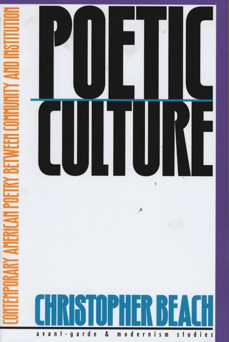Christopher Beach - Poetic Culture, Häftad