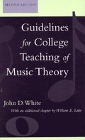 Guidelines for College Teaching of Music Theory