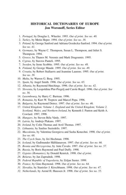Dimitar Bechev - Historical Dictionary of the Republic of Macedonia, E-bok