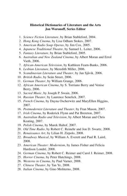 William Grange - Historical Dictionary of Postwar German Literature, E-bok