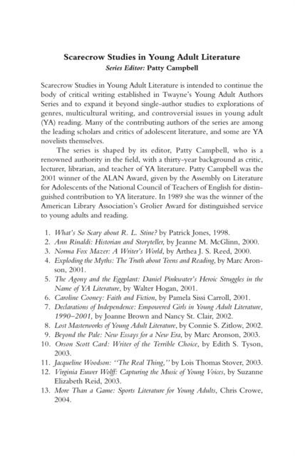 Donald R. Gallo, Wendy J. Glenn - Richard Peck, E-bok