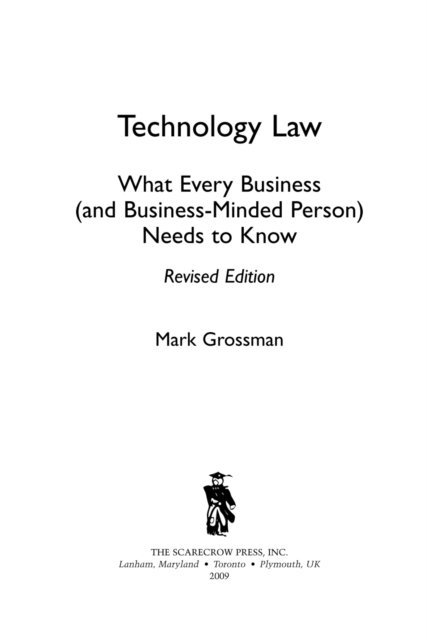 Mark Grossman - Technology Law, E-bok. Tillgänglighet: Lägg i varukorg