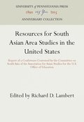 Resources for South Asian Area Studies in the United States: Report of a Conference Convened by the Committee on South Asia of the Association for Asi