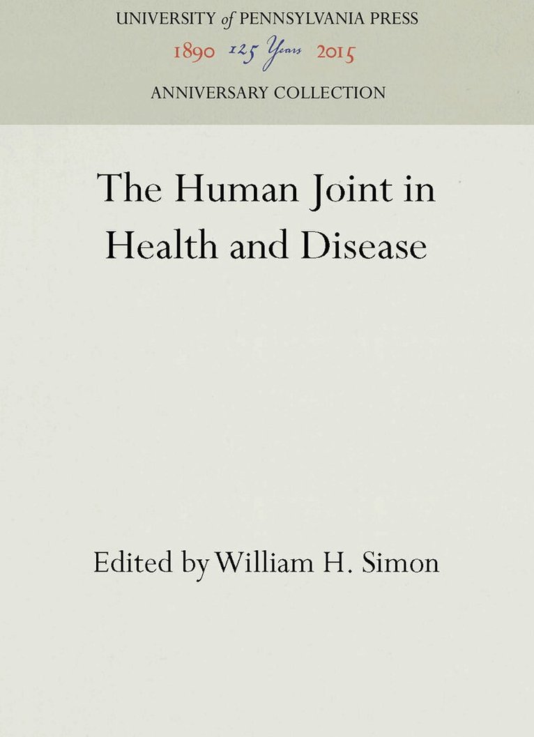 William H. Simon - Human Joint in Health and Disease, Inbunden. Tillgänglighet: Lägg i varukorg