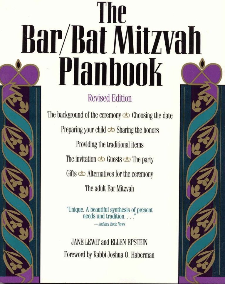 Jane Lewit, Ellen Epstein - Bar/Bat Mitzvah Planbook, Häftad