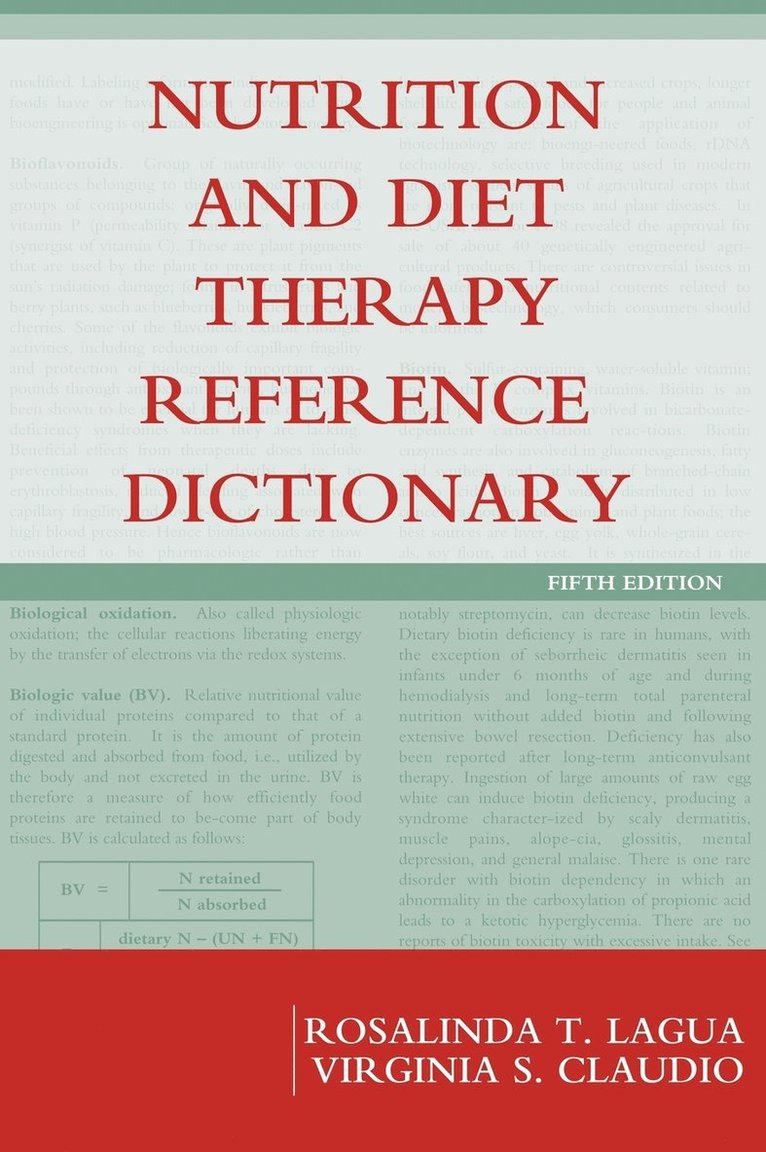 Rosalinda T. Lagua, Virginia S. Claudio - Nutrition and Diet Therapy Reference Dictionary, Inbunden. Tillgänglighet: Lägg i varukorg