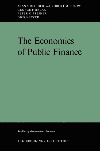 Alan Blinder - Economics Of Public Finance, E-bok