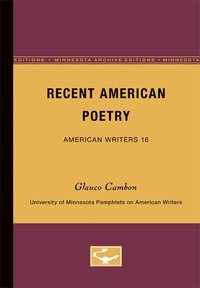 Recent American Poetry - American Writers 16