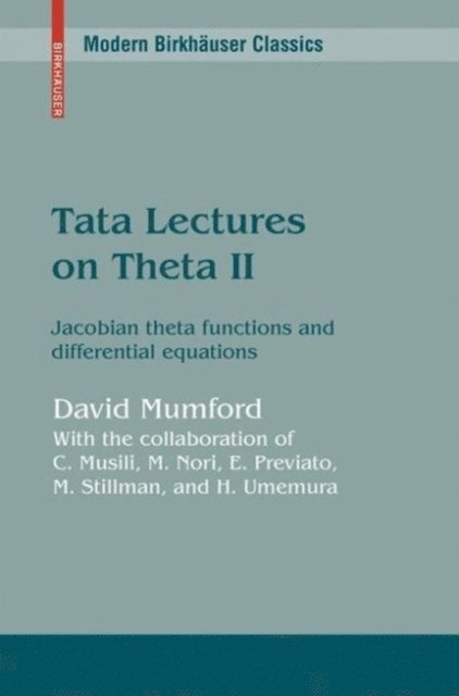 David Mumford - Tata Lectures on Theta II, E-bok