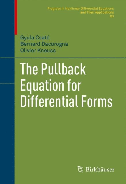 Olivier Kneuss, Bernard Dacorogna, Gyula Csato - Pullback Equation for Differential Forms, E-bok
