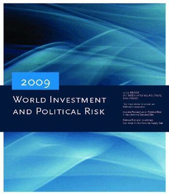 World Bank Group - World Investment and Political Risk 2009, Häftad. Tillgänglighet: Tillfälligt slut