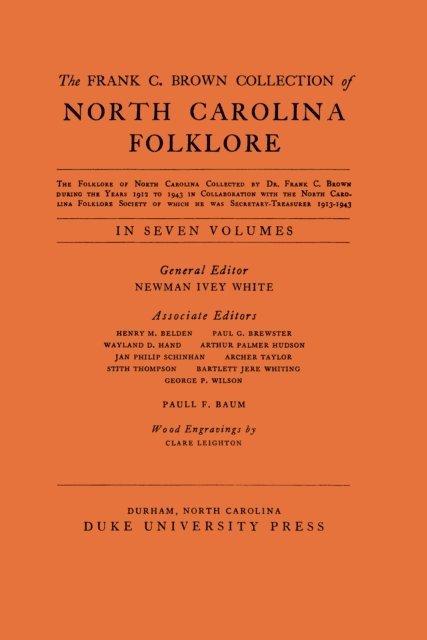 Jan Philip Schinhan, Newman Ivey White - Frank C. Brown Collection of NC Folklore: Vol. V, E-bok