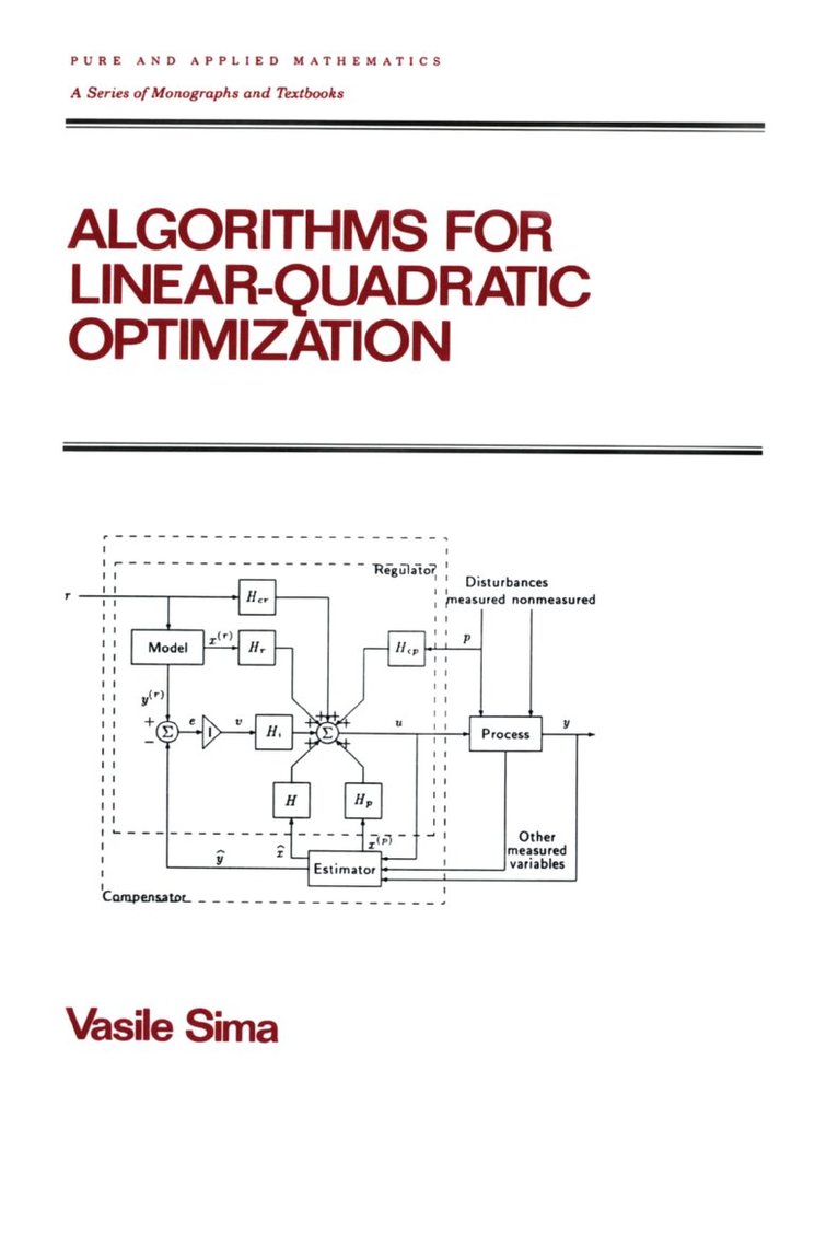 Vasile Sima - Algorithms for Linear-Quadratic Optimization, Inbunden