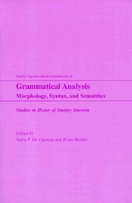 Videa P. De Guzman, Byron W. Bender - Grammatical Analysis, Häftad. Tillgänglighet: Tillfälligt slut