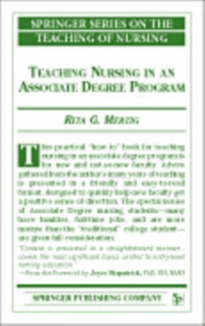 DE Rita Girouard Mertig, MS, RNC, CNS - Teaching Nursing In An Associate Degree Program, E-bok. Tillgänglighet: Lägg i varukorg