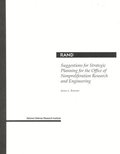 Suggestions for Strategic Planning for the Office of Nonproliferation Research and Engineering