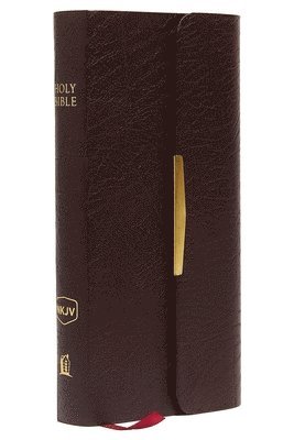 NKJV, Checkbook Bible, Compact, Bonded Leather, Burgundy, Wallet Style, Red Letter av Thomas Nelson