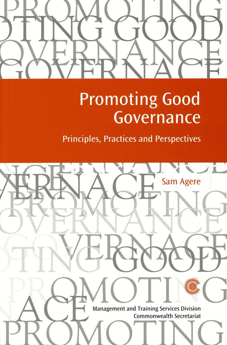 Sam Agere - Promoting Good Governance, Häftad. Tillgänglighet: Lägg i varukorg