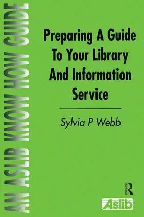 Sylvia P Webb - Preparing a Guide to your Library and Information Service, Häftad. Tillgänglighet: Lägg i varukorg