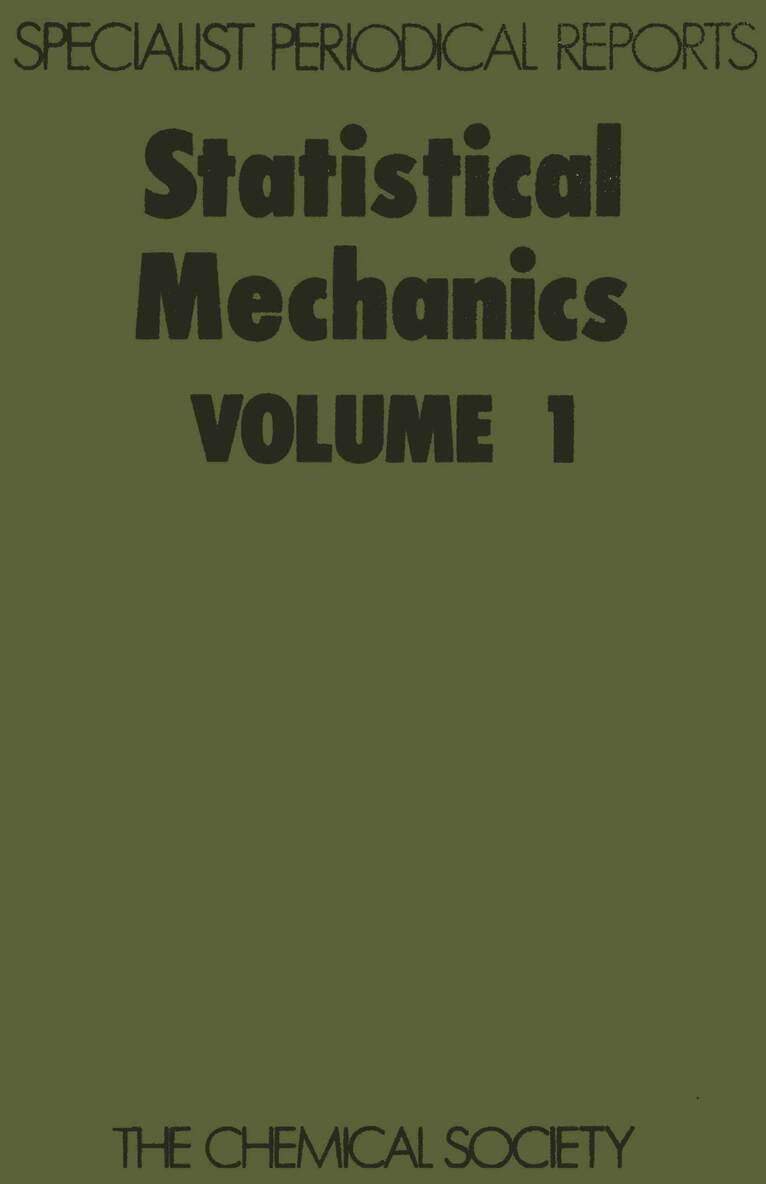 K Singer - Statistical Mechanics, Inbunden. Tillgänglighet: Lägg i varukorg