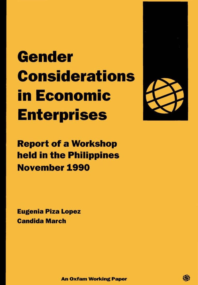 Eugenia Piza-Lopez, Candida March - Gender Considerations in Economic Enterprises, Övrigt