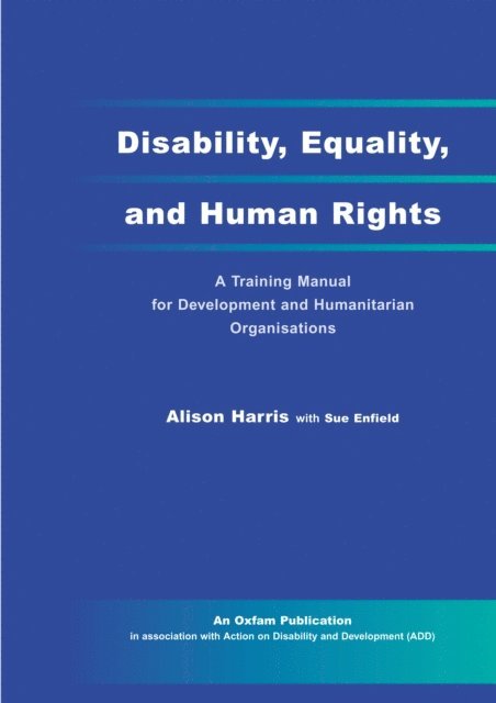 Alison Harris - Disability, Equality and Human Rights, E-bok