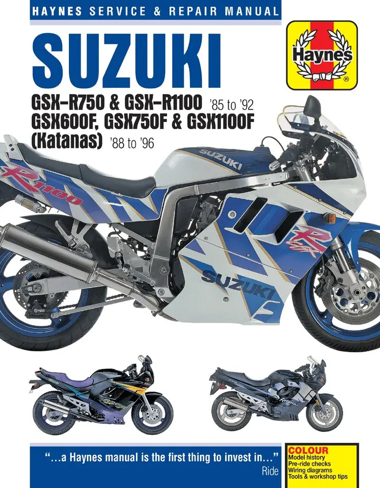 Suzuki GSX-R750 & GSX-R1100, GSX600F, GSX750F & GSX1100F (Katanas) (86 - 96)