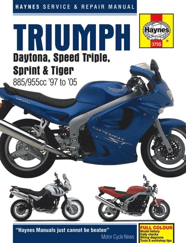 Haynes Publishing - Triumph Daytona, Speed Triple, Sprint & Tiger 885/955cc (97 - 05), Häftad