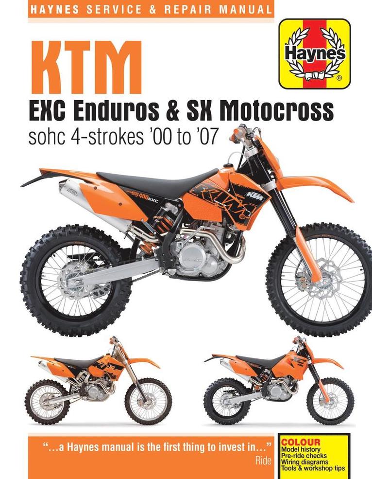 Haynes Publishing - KTM EXC Enduros & SX Motocross sohc 4-strokes (00 - 07), Häftad