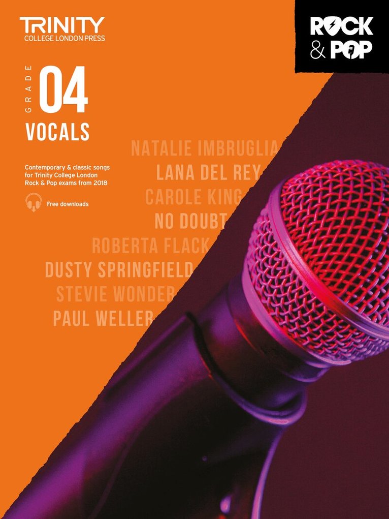 Trinity College London Rock & Pop 2018 Vocals Grade 4, Övrigt