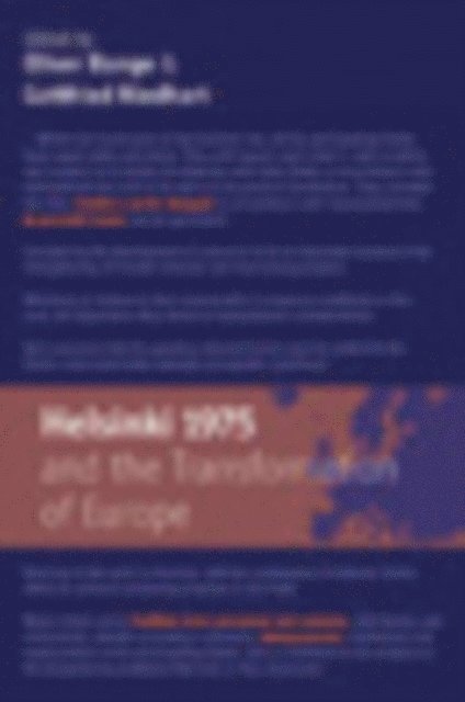 Gottfried Niedhart, Oliver Bange - Helsinki 1975 and the Transformation of Europe, E-bok